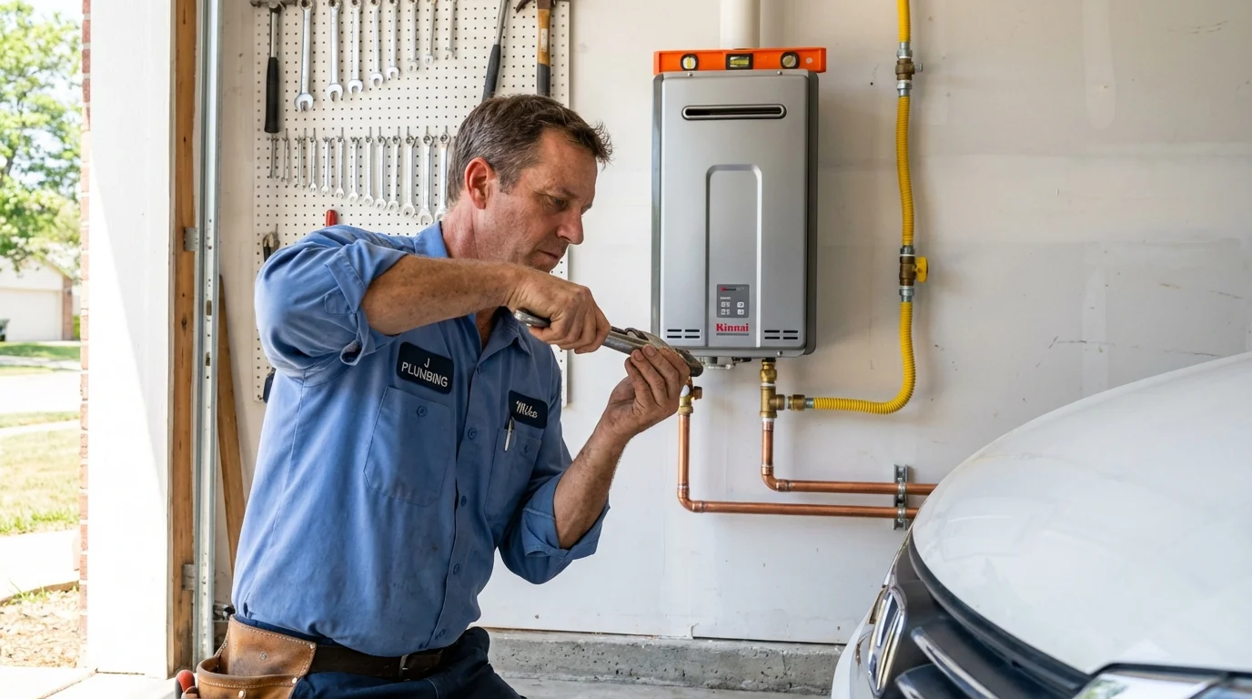 Tankless water heater installation by a Johns Plumbing LLC plumber in Fort Collins